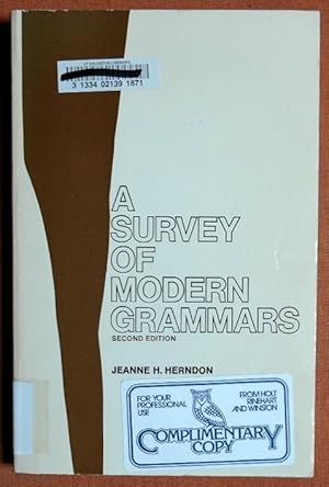 Image du vendeur pour A Survey of Modern Grammars mis en vente par GuthrieBooks