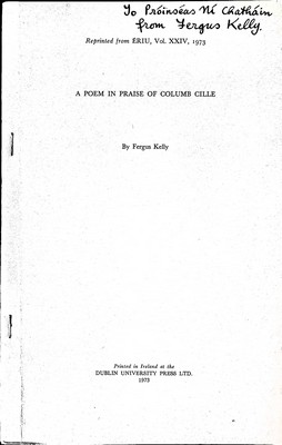 Bild des Verkufers fr A Poem in Praise of Columb Cille zum Verkauf von Kennys Bookshop and Art Galleries Ltd.