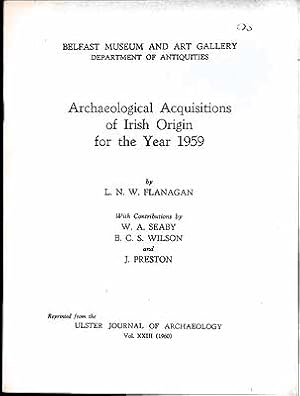 Seller image for Archaeological Acquisitions Of Irish Origin For The Year 1959 for sale by Kennys Bookstore