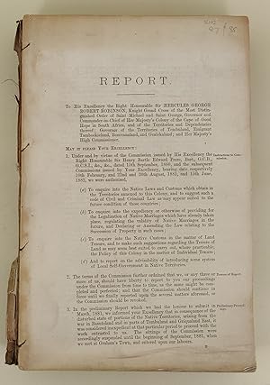 Cape of Good Hope; Report of Commission on Native Laws ans Customs