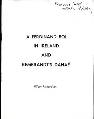 Immagine del venditore per A Ferdinand Bol in Ireland and Rembrandts Danae venduto da Kennys Bookstore