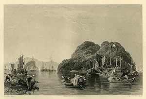 Antique Print-YIN SHAN-SILVER ISLAND-YANG TSE KEANG-Allom-Capone-1845
