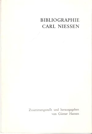 Bild des Verkufers fr Bibliographie Carl Niessen. zum Verkauf von Brbel Hoffmann