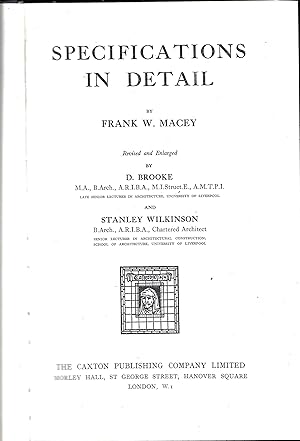 Seller image for Macey's" Specifications in Detail for sale by Books and Bobs