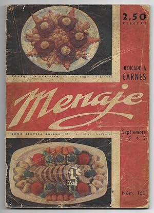 Menaje revista mensual de cocina y hogar nº 153 Septiembre 1943