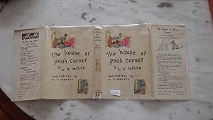 Seller image for HOUSE AT POOH CORNER, SIGNED BY A.A. MILNE, 1928, DUTTON PUBL. NY IN COLOR DUSTJACKET, Winnie the Pooh series. second book of short stories about Christopher Robin's forest friends, including the Hundred Acre Wood's newest resident, Tigger. for sale by Bluff Park Rare Books