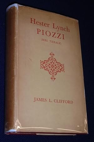 Seller image for Hester Lynch Piozzi (Mrs. Thrale) for sale by Pensees Bookshop