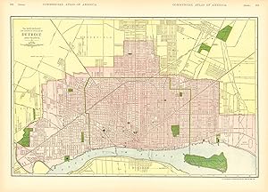 Image du vendeur pour McNally's 1915 Map of Detroit mis en vente par Art Source International Inc.