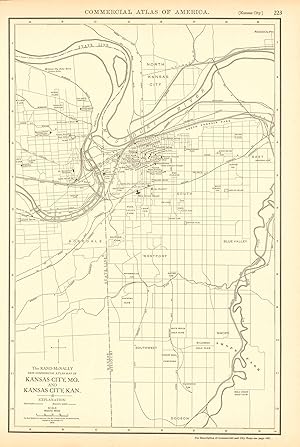 Immagine del venditore per McNally's 1915 Map of Kansas City Mo. and Kansas City Kan. venduto da Art Source International Inc.