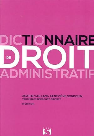 Seller image for dictionnaire de droit administratif for sale by Chapitre.com : livres et presse ancienne