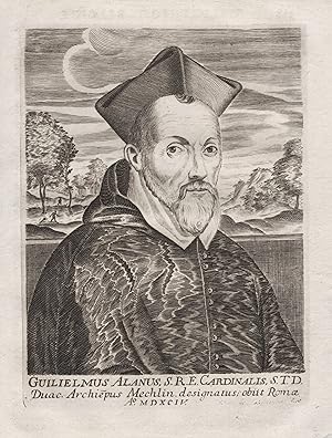 Seller image for Guilielmus Alanus, S.R.E. Cardinalis" - William Allen (1532 - 1594)Cardinal Bishop Portrait for sale by Antiquariat Steffen Vlkel GmbH