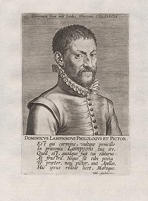 Image du vendeur pour Dominicus Lampsonius Philologus et Pictor " (1532 - 1599) / Domenicus Lampsonius Liege Flemish Humanist poet painter Leuven Portrait mis en vente par Antiquariat Steffen Vlkel GmbH