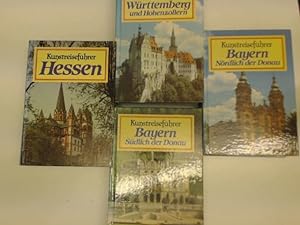 4x Kunstreiseführer: 1. Hessen + 2. Württemberg und Hohenzollern + 3. Bayern südlich der Donau + .;