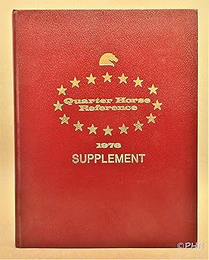 Imagen del vendedor de Quarter Horse Reference: 1976 Supplement a la venta por Post Horizon Booksellers