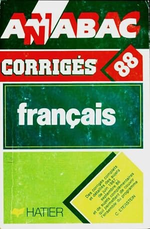 Fran ais 1 re sujets corrig s 1987 - Collectif