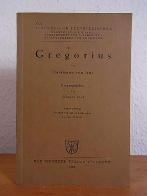 Imagen del vendedor de Gregorius. Altdeutsche Textbibliothek Nr. 2 a la venta por Antiquariat Weber
