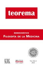 Bild des Verkufers fr TEOREMA 40-1, 2021. MONOGRFICO: FILOSOFA DE LA MEDICINA zum Verkauf von Librera Anticuaria Galgo