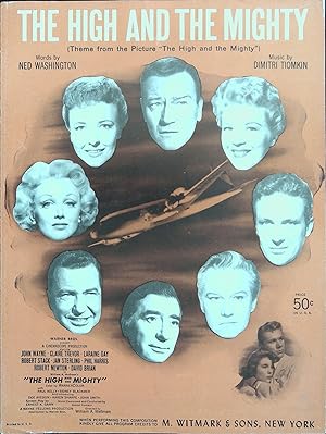 Seller image for The High and the Mighty Sheet Music 1954 John Wayne, Claire Trevor for sale by AcornBooksNH