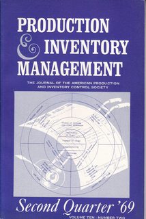 Imagen del vendedor de Production and Inventory Management: The Journal of the American Production and Inventory Control Society, Volume 10 Number 2, Second Quarter, 1969 a la venta por Never Too Many Books