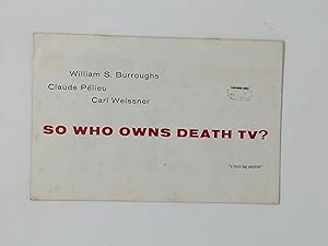 Seller image for So Who Owns Death TV? for sale by ROBIN SUMMERS BOOKS LTD