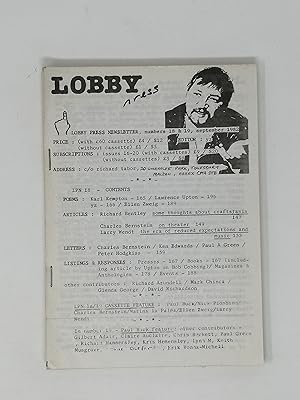 Seller image for Lobby Press Newsletter, numbers 18 & 19, September 1982. for sale by ROBIN SUMMERS BOOKS LTD