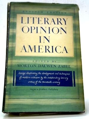 Bild des Verkufers fr Literary Opinion in America zum Verkauf von World of Rare Books