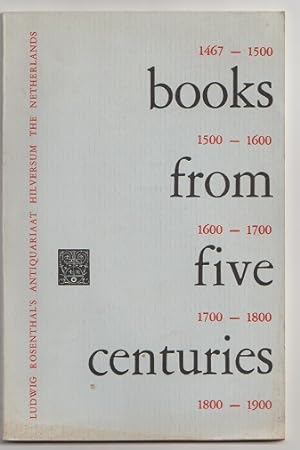 Bild des Verkufers fr Ludwig Rosenthal's Antiquariaat Catalogue 205 Books from five Centuries 1467-1896 zum Verkauf von Sonnets And Symphonies
