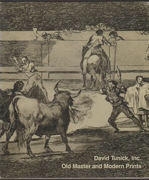 Image du vendeur pour David Tunick. Old Masters and Modern Prints. Catalogue No 12 mis en vente par Sonnets And Symphonies