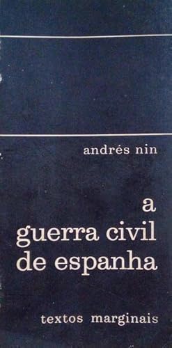 Imagen del vendedor de A GUERRA CIVIL DE ESPANHA. a la venta por Livraria Castro e Silva