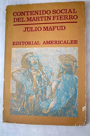 Imagen del vendedor de Contenido social del Martín Fierro a la venta por Alcaná Libros