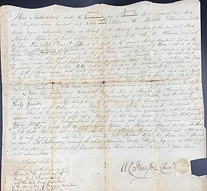 MANUSCRIPT DEED OF SALE BETWEEN HON. ALEXANDER CONTEE HANSON, ESQ., CHANCELLOR OF THE STATE OF MA...