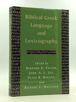 Seller image for BIBLICAL GREEK LANGUAGE AND LEXICOGRAPHY: Essays in Honor of Frederick W. Danker for sale by Kubik Fine Books Ltd., ABAA