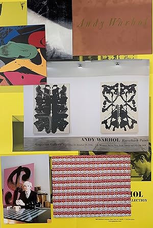 ANDY WARHOL: A COLLECTION OF SEVENTEEN GAGOSIAN GALLERY EXHIBITION ANNOUNCEMENTS + POSTER