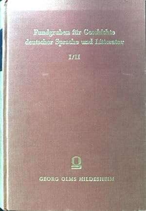 Bild des Verkufers fr Fundgruben fr Geschichte deutscher Sprache und Litteratur; Teil 1 und 2; zum Verkauf von books4less (Versandantiquariat Petra Gros GmbH & Co. KG)