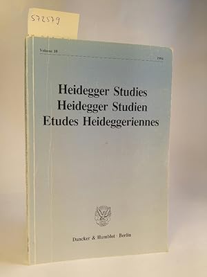 Seller image for Heidegger Studies - Heidegger Studien - Etudes Heideggeriennes.: Vol. 10 (1994) (dt./ engl./ frnz.) Vol. 10 (1994). for sale by ANTIQUARIAT Franke BRUDDENBOOKS