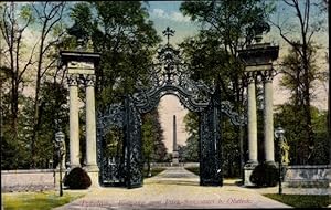 Imagen del vendedor de Ansichtskarte / Postkarte Potsdam in Brandenburg, Eingang zum Park Sanssouci, Obelisk a la venta por akpool GmbH