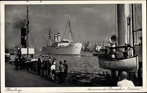 Bild des Verkufers fr Ansichtskarte / Postkarte Hamburger Hafen, Dampfschiff Oceana, HAPAG, Ausreise zum Verkauf von akpool GmbH