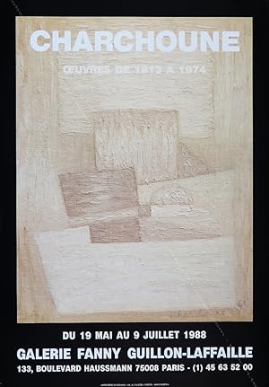 CHARCHOUNE. Oeuvres de 1913 à 1974. (Affiche d'exposition / exhibition poster).
