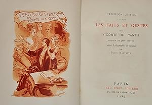 Les faits et gestes du Vicomte de Nantel. Huit lithographies en camaïeu de Louis Malteste.
