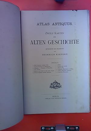 Bild des Verkufers fr Atlas Antiquus. Zwlf Karten zur Alten Geschichte zum Verkauf von biblion2