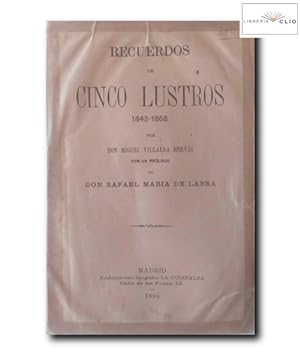 Imagen del vendedor de RECUERDOS DE CINCO LUSTROS 1843-1868 a la venta por LIBRERIA CLIO