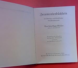 Image du vendeur pour Zeremonienbchlein fr Priester und Kandidaten des Priestertums mis en vente par biblion2