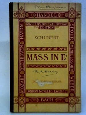 Bild des Verkufers fr Mass in E Flat in Vocal Score zum Verkauf von World of Rare Books