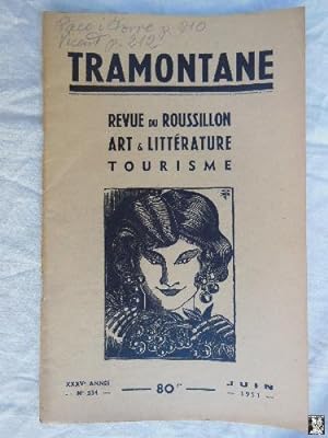 TRAMONTANE. Revue du Roussillon, Art & Littérature, Tourisme. Núm 334, Juin 1951