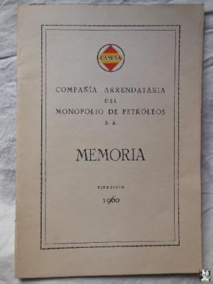 Seller image for CAMPSA. MEMORIA EJERCICIO 1960 for sale by Librera Maestro Gozalbo