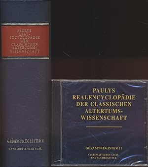 Bild des Verkufers fr Paulys Realencyclopdie der classischen Altertumswissenschaft, Gesamtregister. 1 Bd. mit CD-ROM und 1 CD-ROM separat. Teil 1: Alphabetischer Teil (weitere Bearb.: Matthias Kopp, Dorothea Sigel, Dorothea Steiner) und Teil 2: Systematisches Sach- und Suchregister. zum Verkauf von Fundus-Online GbR Borkert Schwarz Zerfa