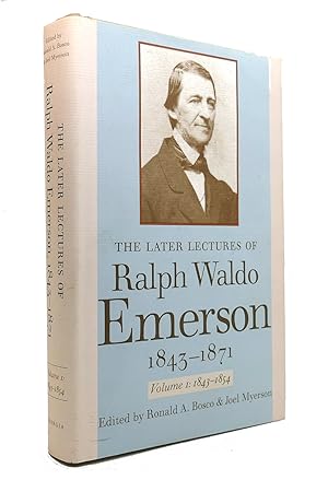 Imagen del vendedor de THE LATER LECTURES OF RALPH WALDO EMERSON, 1843-1871 VOL 1 a la venta por Rare Book Cellar