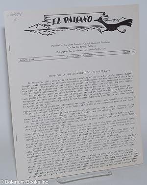 Seller image for El Paisano. Autumn 1962, Number 28 for sale by Bolerium Books Inc.