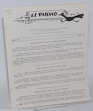 Seller image for El Paisano. Summer 1962, Number 27 for sale by Bolerium Books Inc.