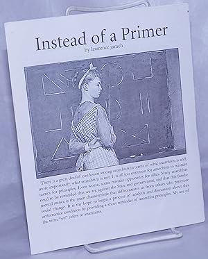 Seller image for Instead of a Primer for sale by Bolerium Books Inc.